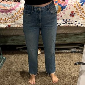 Zara high waist straight leg jeans